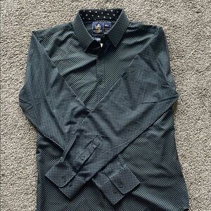 Navy Blue Polka Dot Men's Shirt